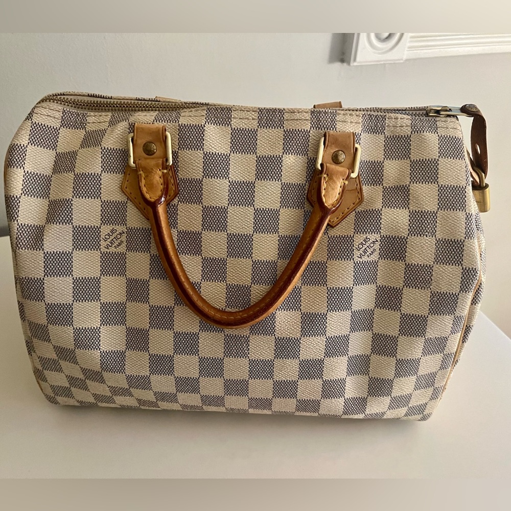 100% Authentic Louis Vuitton Damier Azur Speedy 30